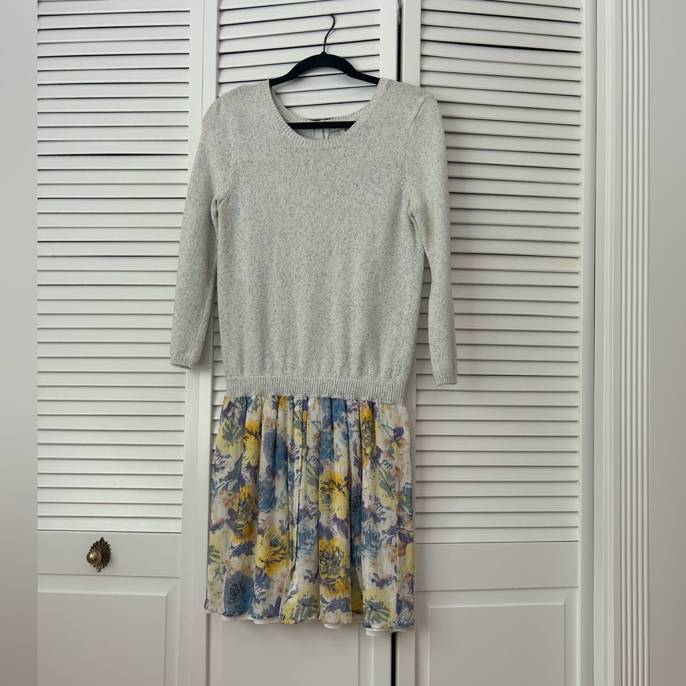 Joie Sweater/Silk Mini Dress